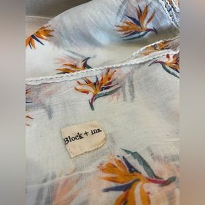 Bird of paradise scarf 100% natural cotton